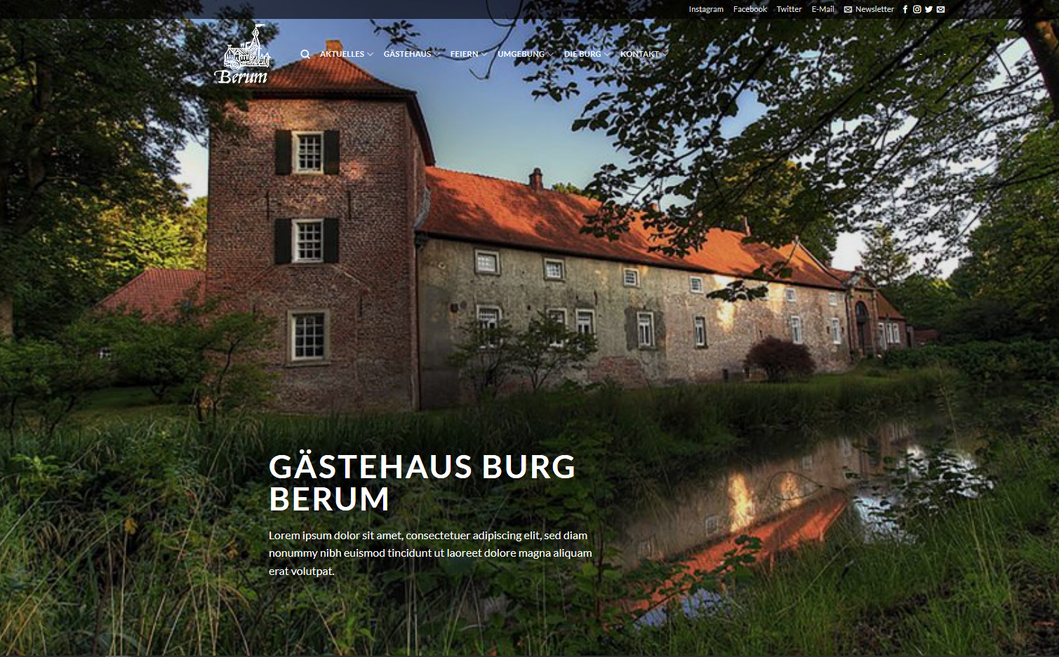 Burg Berum, WordPress, Christian Bennat, Design, Programmierung, Wartung, Berlin, Friedenau
