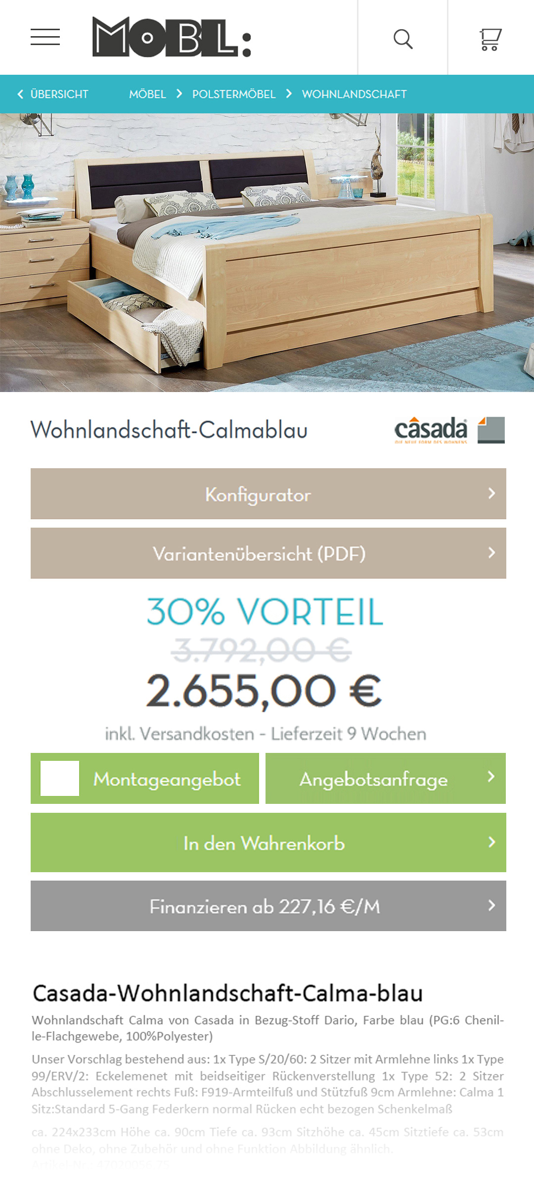 MOBL Online Möbel Shop - Design Update Layout UX UI - Christian Bennat - 2020